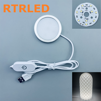 Kit d'éclairage pour modèle imprimé en 3D, petite lampe LED ronde alimentée par USB pour figurines DIY, artisanat et décoration créative