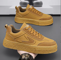 Nouvelles baskets de sport décontractées à lacets pour hommes et femmes, style couple, avec broderie color block et plateforme, tige en PU