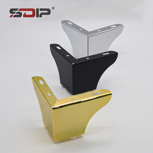 <span class=keywords><strong>L</strong></span>-şekilli 2-in-1 altın, gümüş, siyah Metal mobilya bacaklar, kanepe bacakları, dolap ayakları - Product Image 1