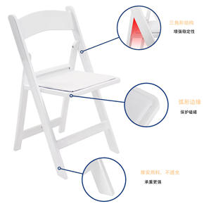 Chaise pliante moderne en PP noir, durable, avec coussin confortable, légère, pliable, pour jardin, extérieur, camping, pêche, voyage - Product Image 2