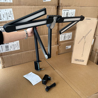 Lampe de bureau architecte à écran LED long de 42 pouces avec télécommande, éclairage de l'écran réglable, avec pince pour double écran d'ordinateur de bureau