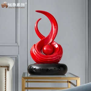 Trang Trí Nội Thất Hiện Đại Tượng Đỏ Tượng Nhựa Trừu Tượng Điêu Khắc Trong Nhà - Product Image 4