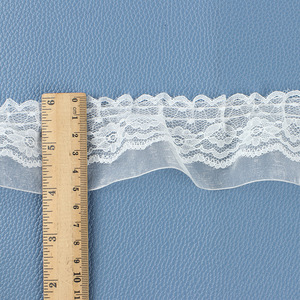 Di lusso eco-friendly <span class=keywords><strong>bianco</strong></span> <span class=keywords><strong>ricamato</strong></span> maglia con volant nastro di pizzo <span class=keywords><strong>Tulle</strong></span> 5 cm di larghezza con paillettes per abiti da sposa Sexy borse - Product Image 5