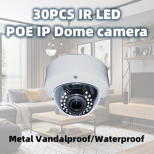 POE 4k 8MP kim loại Vandalproof/không thấm nước HD <span class=keywords><strong>IP</strong></span> IR Dome <span class=keywords><strong>Camera</strong></span> Trong Nhà IR-CUT H264/H265 tầm nhìn ban đêm không thấm nước CCTV máy ảnh - Product Image 2