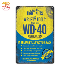 Decorazioni per Stanza o <span class=keywords><strong>Garage</strong></span>, Insegna in Metallo <span class=keywords><strong>Vintage</strong></span> 'Hai Dadi Serrati o uno Strumento Arrugginito?' 20x30 cm - Product Image 1