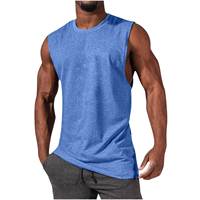 Débardeur de gymnastique en coton pour hommes gilets à séchage rapide boutons de chemise vêtements de sport délavés à la pierre pour la course à pied