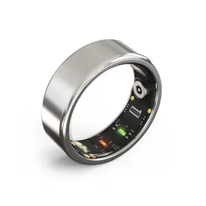 Smart Ring Voor Mannen Zwart Slaap Monitoring Fitness Tracker Hartslag Gezondheidsbeheer Waterdichte Bluetooth Sport Ring