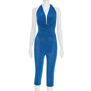 10063 Nuevo Mono Casual de Siete Piezas, Ajustado, Sin Mangas, con Espalda Descubierta, Cuello Halter y Tirantes de Punto - Product Image 6