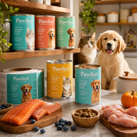 Étiquettes personnalisées pour boîtes de conserve d'aliments pour animaux de compagnie, autocollantes, imperméables, résistantes à l'usure, en vinyle découpé à la forme, pour boîtes de conserve d'aliments pour animaux de compagnie