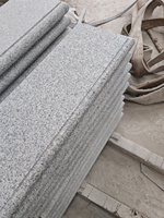 Pierre de bordure en granit gris clair naturel durable, finition mate, pour les bords de piscine et les murs de jardin