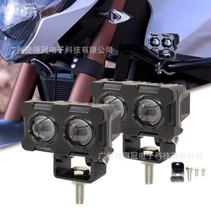 Motorcycle Spotlights Dual Lens Hid Projector 12-80V DC <b>Switch</b> Control Off-Road <b>Lighting</b> - Product Image 1