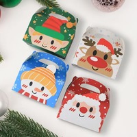 Boîte fourre-tout en papier sur le thème de Noël pour bonbons, muffins, gâteaux et pâtisseries, grande taille, style dessin animé, pour l'exportation