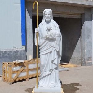Décor de <span class=keywords><strong>parc</strong></span> extérieur grande statue de mouton en marbre blanc, statue de dieu, jésus, Christ - Product Image 5