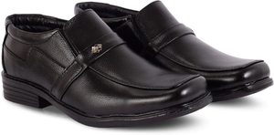 Chaussures pour hommes élégantes en cuir noir, à enfiler, légères, décontractées, design formel, confortables, coupe régulière, pour le travail quotidien - Product Image 5