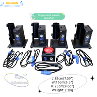 Système de canon à confettis CO2 Yojana à tête unique, lot de 4, avec déclencheur filaire synchronisé, construction métallique, commande électrique
