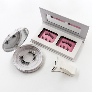 Boîte personnalisée de marque privée facile à appliquer <span class=keywords><strong>faux</strong></span> <span class=keywords><strong>cils</strong></span> en fibre végétale 3D en gros <span class=keywords><strong>cils</strong></span> magnétiques quantiques sans colle sans eye-liner - Product Image 2