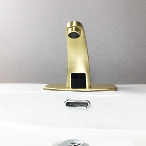 Uxury-grifo automático <span class=keywords><strong>con</strong></span> <span class=keywords><strong>sensor</strong></span> <span class=keywords><strong>de</strong></span> <span class=keywords><strong>movimiento</strong></span>, grifería <span class=keywords><strong>de</strong></span> oro cepillado <span class=keywords><strong>con</strong></span> manos libres <span class=keywords><strong>de</strong></span> un solo orificio - Product Image 3