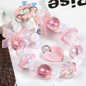 Manufacturer Wholesale 16mm <b>Acrylic</b> <b>Beads</b> Color Electroplating Crack <b>Beads</b> Through Hole Color Mixing Accessories - Product Image 2