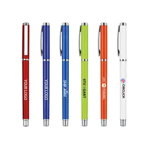 Retractable Metal Ballpoint Pens Office School Promotional Rolling Ball Pens With Custom Logo