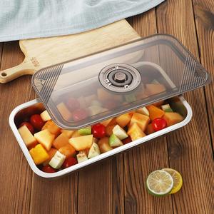 Boîte de conservation rectangulaire en acier inoxydable 201 de haute qualité avec joint en silicone, 3800 ml, récipient alimentaire chauffable pour la cuisine et le réfrigérateur - Product Image 1