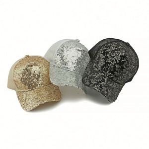 หมวกกันแดดผู้หญิงสไตล์วินเทจลำลองประดับเลื่อมตาข่ายระบายอากาศสำหรับกิจกรรมกลางแจ้งปี 2025 - Product Image 2