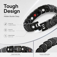 Power Energy Ion Scalar Bracelet noir magnétique naturel Bio Energy 4 en un Tourmaline Fir Quantum Japan Energy Bracelets