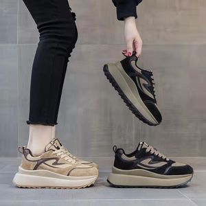 Scarpe Donna 2026 in Pelle Stile <span class=keywords><strong>Daddy</strong></span> Shoes, Nuove 2024, con Suola Spessa, Casual, Sportive <span class=keywords><strong>di</strong></span> Tendenza, dal Design Semplice e Distintivo - Product Image 1