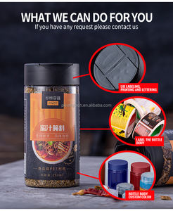 Frascos Redondos <span class=keywords><strong>de</strong></span> Plástico para <span class=keywords><strong>Especias</strong></span> <span class=keywords><strong>de</strong></span> 8oz/250ml con Tapas Abatibles, Botellas Transparentes <span class=keywords><strong>de</strong></span> PET para <span class=keywords><strong>Condimentos</strong></span>, Envases con Dosificador para Pimienta en Rodajas - Product Image 5