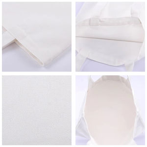 Bolsa De Lona Personal Logotipo Personalizado Bolsa De Lona <span class=keywords><strong>En</strong></span> <span class=keywords><strong>Blanco</strong></span> Impreso Tela Playa Bolsa De Compras - Product Image 5
