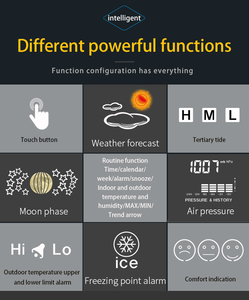 <span class=keywords><strong>LCD</strong></span> hiển thị màu không dây Trạm thời tiết với cảm biến ngoài trời kỹ thuật số máy tính để bàn thời tiết Nhiệt kế đồng hồ cho vườn - Product Image 5