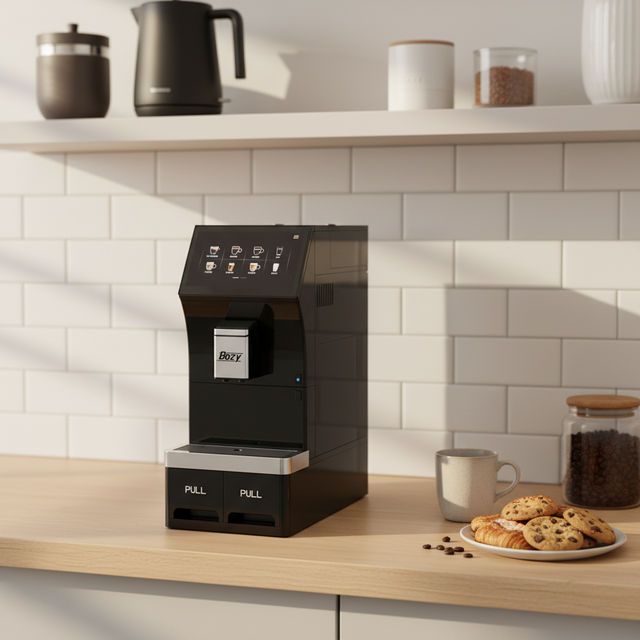 Configurable Two Bean Tanks Espresso Coffee Machine with Cup-warmer Milk Foaming System Home Appliances