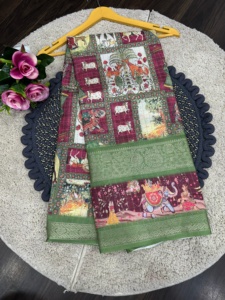 เสื้อสตรีพิมพ์ลายดิจิทัลผ้าคอตตอนแท้ของจีนทำด้วยมือพิมพ์ลายกาลามาริและดีไซน์การวิ่งสำหรับงานปาร์ตี้ในโอกาสต่างๆสินค้าจำนวนมาก - Product Image 5