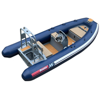 Bateaux pneumatiques gonflables en aluminium à coque en V profond de 13 pieds Germany Sport 390 ORCA HYPALON