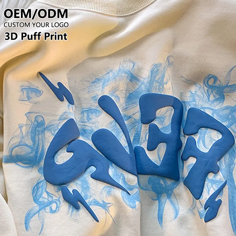 Oem 3d gedruckt T-Shirt Hersteller Hochwertige Baumwolle benutzer definierte Logo übergroße T-Shirt 3d Puff Print T-Shirt