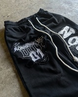 Pantalon baggy vintage pour homme, style streetwear, délavé à l'acide, avec strass et broderies, style hip-hop, personnalisé