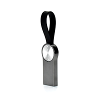 Flashdisk USB Logam dengan Tali Silikon 128GB Permukaan Cakram Warna-warni Logo Kustom Pendrive Portabel U Disk Promosi