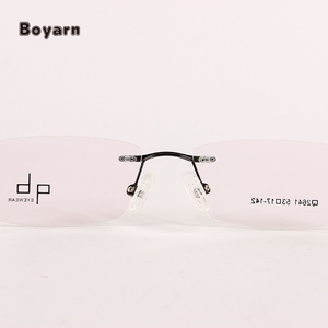 Vente chaude Lunettes en métal Sans monture Designer Lunettes de vue élégantes Cadres optiques Bonnes montures de lunettes pour hommes - Product Image 4