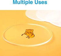 Acrylique en cercle transparent de 4 pouces Disques ronds en PMMA de 0.08 pouces d'épaisseur Panneau rond pour cadre photo et peinture