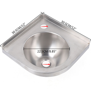 Bassin d'angle en acier inoxydable <span class=keywords><strong>pour</strong></span> <span class=keywords><strong>salle</strong></span> <span class=keywords><strong>de</strong></span> <span class=keywords><strong>bain</strong></span> Train hôpital école toilettes publiques RV <span class=keywords><strong>camping</strong></span>-<span class=keywords><strong>car</strong></span> caravane bateau accessoire <span class=keywords><strong>de</strong></span> Yacht-GR-596 - Product Image 2