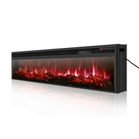 Cheminées électriques super grandes télécommandées de 24, 26, 32, 28, 48 et 72 pouces, décor moderne avec insertion de flamme, ventilation à usage domestique