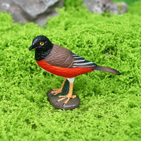 Modèle d'oiseau sauvage en PVC massif, simulation réaliste, motif pie, pour ornement de bureau, pot de fleurs, aménagement paysager, jouets de maternité à assembler