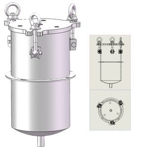 Réservoir sous pression en acier inoxydable 304 personnalisé industriellement de 1 à 100 L, baril sous pression pour la distribution de colle, agitateur à air, 1 an - Product Image 6