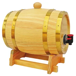 Custom Size Whisky Red Wine Oak Barrel Wine Pine Wood Wine Barrels High Quality