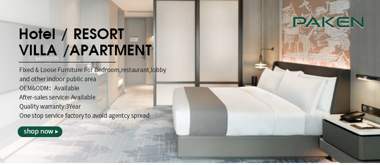Foshan Custom Made Modern 5 Star Hotel Project Room Bedroom Suite Fixed Furniture Sets