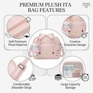 กระเป๋าสะพายข้างขนาดมินิสำหรับตุ๊กตา พร้อมหน้าต่าง PVC ใส สำหรับใส่ฟิกเกอร์อนิเมะขนาดเล็กและพวงกุญแจ เพื่อทำเป็นกระเป๋า Ita น่ารัก - Product Image 3