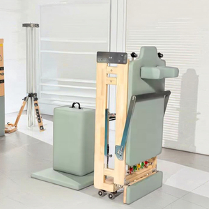 Meşe ahşap taşınabilir Pilates çekirdek yatak genişletilebilir bacaklar katlanır spor ekipmanları ev Pilates repilates makinesi için Pilates stüdyo kullanımı - Product Image 1