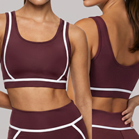 Soutien-gorge de sport dos en U grande taille pour femme avec coussinets amovibles, léger en Spandex, idéal pour le yoga et le fitness