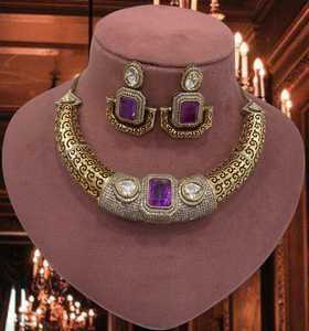 Conjunto de Gargantilla Tradicional Estilo Indio, Joyería Clásica para Bodas, Fiestas y Compromisos para Mujer, Accesorios - Product Image 1