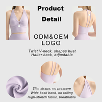 Sujetador Deportivo FITVOLT Butterfly Twist Halter sin Tirantes para Mujer, de Alta Sujeción, Elástico en Cuatro Direcciones, Ecológico, Transpirable y de Secado Rápido