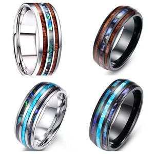 Top Quality Cuban <b>Ring</b> Stainless Steel <b>Men's</b> <b>Rings</b> Meteorite Opal Starry Stainless <b>Ring</b> <b>for</b> <b>Men</b> - Product Image 2